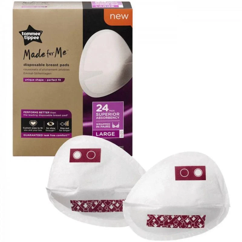 Tommee Tippee Disposable Breast Pads, 24Pcs, Large