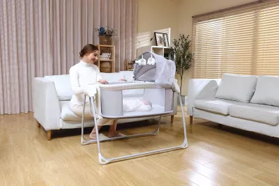 Mastela 3-in-1 Electric Swing Bedside Crib