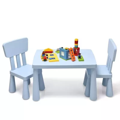 Multifunctional Kids Table and Chair Set, Suitable Height Kids Furniture With Smooth Surface