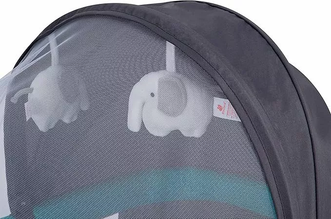 Mastela Deluxe 4-in-1 Baby Bassinet, Cradle Swing & Sleeper with Mosquito Net – 5 Swing Speeds, Timer, USB/Battery Powered – Newborn to 36 Months