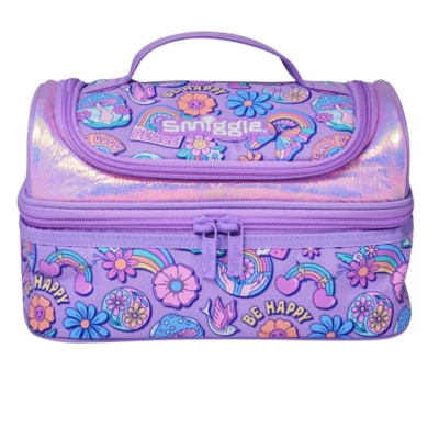 Smiggle Butterfly Design Set Backpack for Children, 42cm, 4 Pcs, Wallet, Pencil Case, Lunch Bag, Backpack