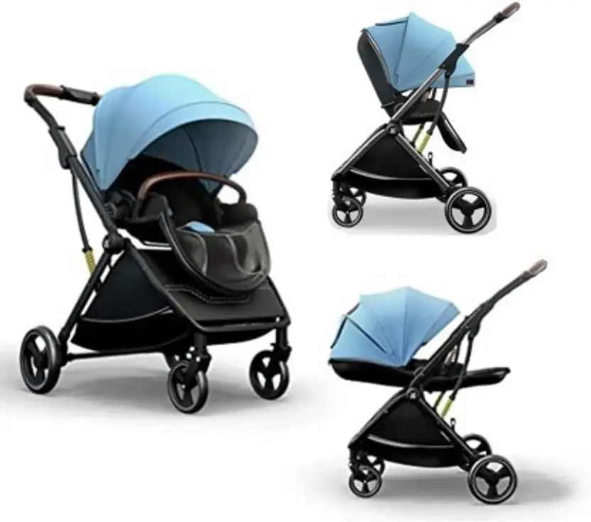 Coballe Baby Stroller, 3 in 1 - Blue