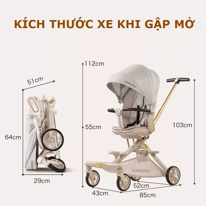 Baobaohao  foldable stroller