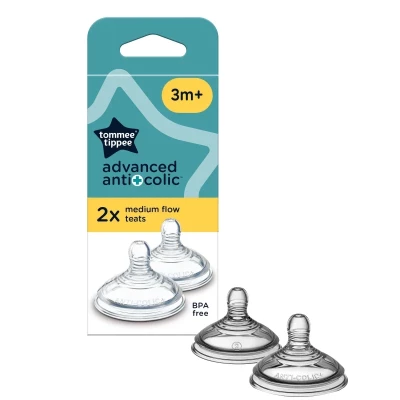 Tommee Tippee Advanced Anti-Colic Baby Bottle Teats 2 Pack