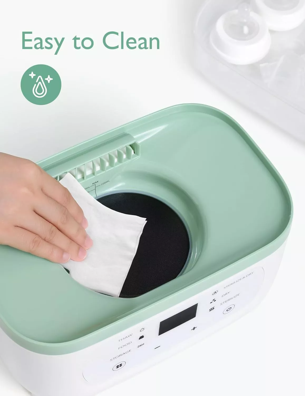 Momcozy 8-in-1 Electric Baby Bottle Sterilizer and Dryer | Steam Sterilizer for Bottles, Pump Parts & Baby Essentials