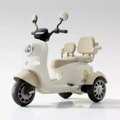 Three Wheel New Children Electric Ride on Car Motorcycle, With Built-in Music, LED Lights, Bluetooth, and USB Connectivity, Suitable For Age 1-5
