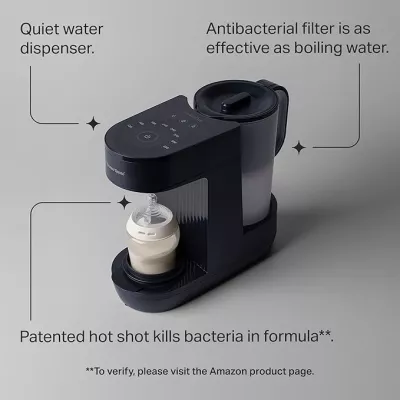 Tommee Tippee Perfect Prep Machine, Baby Bottle Formula Feed Maker with Antibacterial Water Filter, App Support, Day & Night Feed-Friendly Features, Slate