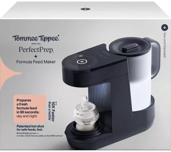 Tommee Tippee Perfect Prep Machine, Baby Bottle Formula Feed Maker with Antibacterial Water Filter, App Support, Day & Night Feed-Friendly Features, Slate
