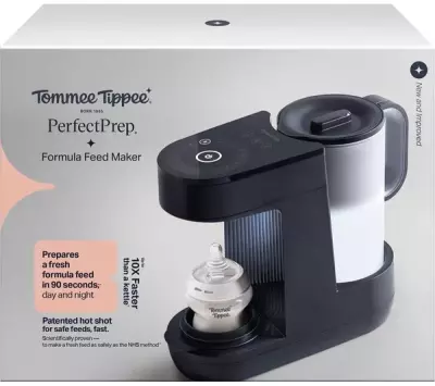 Tommee Tippee Perfect Prep Machine, Baby Bottle Formula Feed Maker with Antibacterial Water Filter, App Support, Day & Night Feed-Friendly Features, Slate
