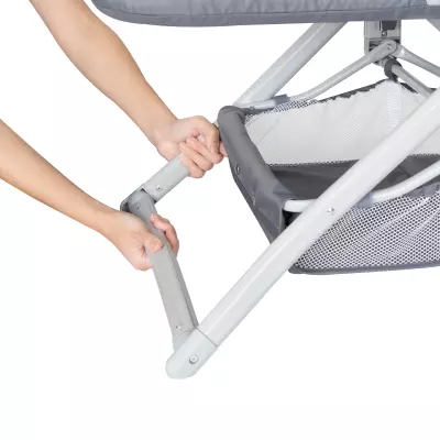 Quick-Fold 2-in-1 Rocking Bassinet- Shadow Stone Gray
