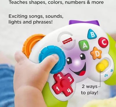 Fisher-Price Laugh & Learn Game & Learn Controller, Baby & Toddler Toy with Music, Lights & Learning Fun for Pretend Play, Ages 6+ Months