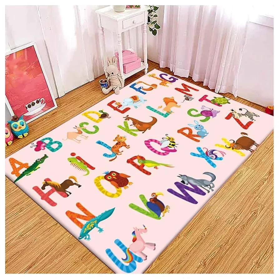 Modern Kids Non-Slip Floor Playmat with Kid-friendly Prints | Different Sizes and Prints