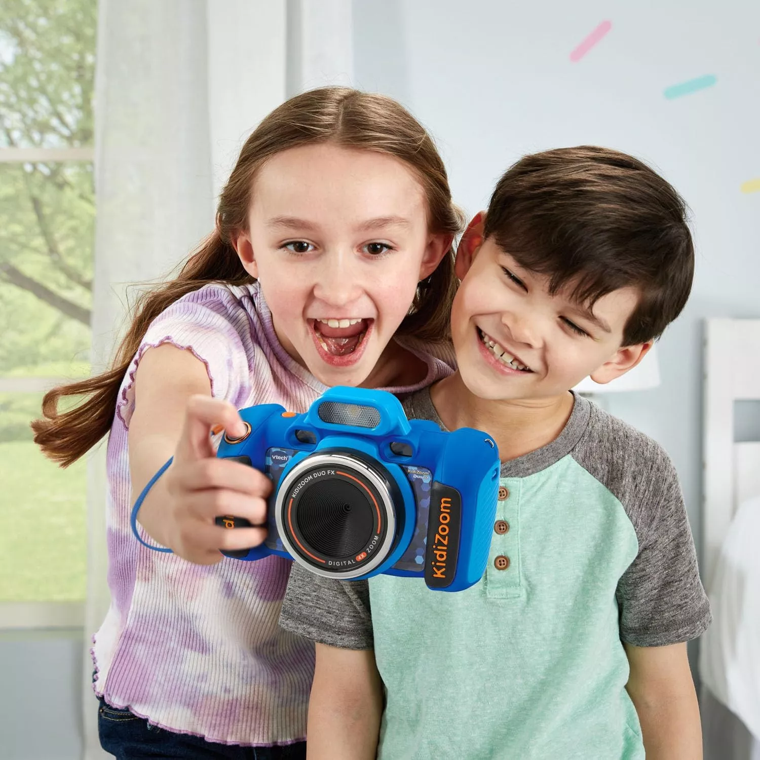 VTech KidiZoom Duo Camera FX, Dual Lens Kids Digital Camera with Photo & Video Effects, Voice Recorder, and Learning Games for Ages 3+