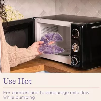 Lansinoh 3-in-1 Hot or cold Reusable Breast Therapy Packs, 2 Pack with Soft Washable Covers