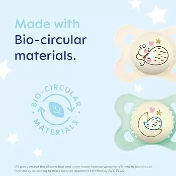 Mam Original Start Soothers, Baby Soother with Jaw-friendly Silicone Teat | Pack of 2 | Newborns to 6 months