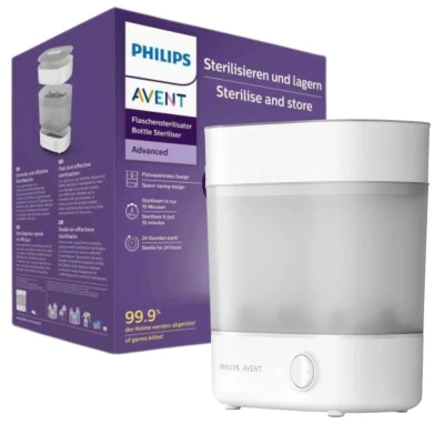 Philips Avent 3-in-1 Electric Steam Sterilizer, Compact, Modular & Keeps Bottles Sterile for 24 Hours