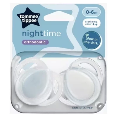 Tommee Tippee Night Time Pacifier, 2 pack soother for babies