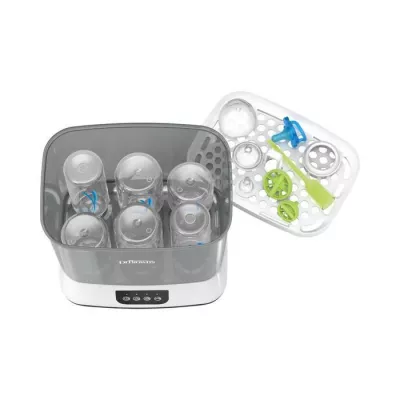 Dr. Brown Baby Bottle Sterilizer and Dryer with HEPA Filters – 3-in-1 Steam Sterilize, Dry, Auto Shut-Off & 24-Hour Storage
