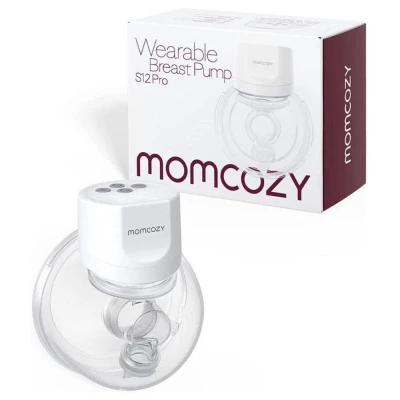 Momcozy S12 Pro Hands-Free Breast Pump, Wearable Electric Pump with DoubleFit Flange, 3 Modes & 9 Suction Levels, Portable & Comfortable, 24mm