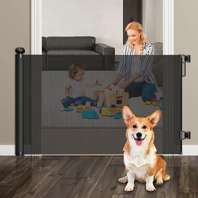 Retractable Baby Safety Gate| Roll-Up Stair & Door Gate for Babies, Dogs & Pets | ‎135 x 135 x 86 cm