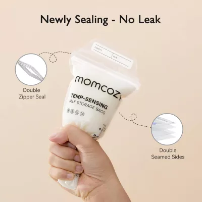 Momcozy Temperature Sensing Milk Storage Bags - Pack of 50