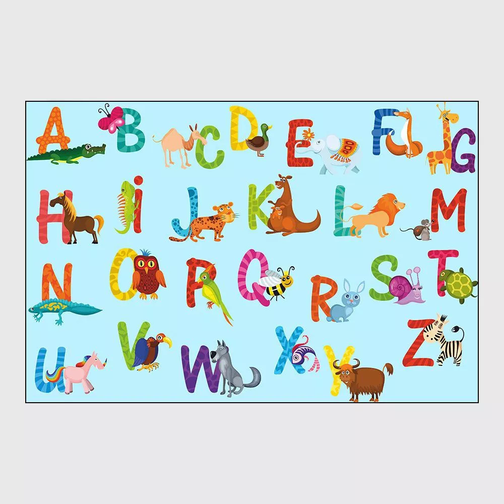 Modern Kids Non-Slip Floor Playmat with Kid-friendly Prints | Different Sizes and Prints