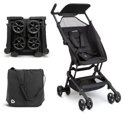 Munchkin Sparrow Travel Stroller, Ultra Compact, Lightweight & Foldable Baby Stroller for Toddlers, Airplane Cabin Friendly