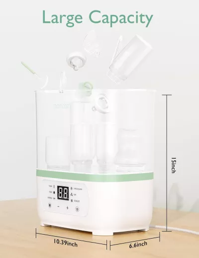 Momcozy 8-in-1 Electric Baby Bottle Sterilizer and Dryer | Steam Sterilizer for Bottles, Pump Parts & Baby Essentials