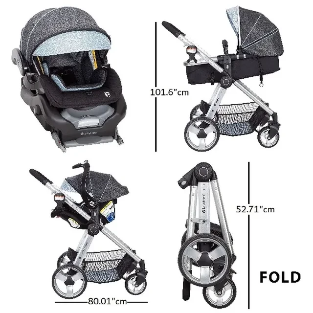 Baby Trend Go Gear Sprout 35 Travel System | Reversible Seat, Lightweight Stroller & Infant Car Seat Combo, 0m+