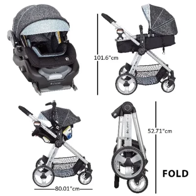 Baby Trend Go Gear Sprout 35 Travel System | Reversible Seat, Lightweight Stroller & Infant Car Seat Combo, 0m+