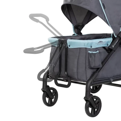 Expedition Double Stroller Wagon | 2-Seater Push & Pull Wagon with Canopy, Large Storage & 3-Point Harness, 6m+