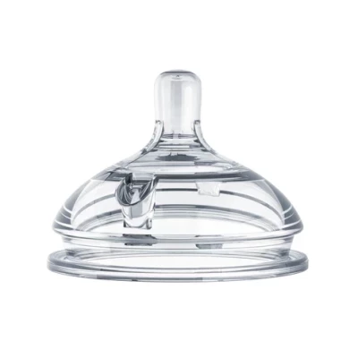 Comotomo Natural Teat Silicone Nipples - Transparent 2 Pcs
