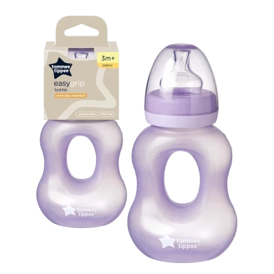 Tommee Tippee Essentials Nipper Gripper Bottle 240Ml, 3m+
