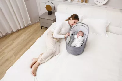 Mastela 4-in-1 Baby Cradle Automatic Electric Swing with 5-Point Harness, 360° Rotation, Soft Headrest & Removable Mosquito Net for Babies 0 to 18kg