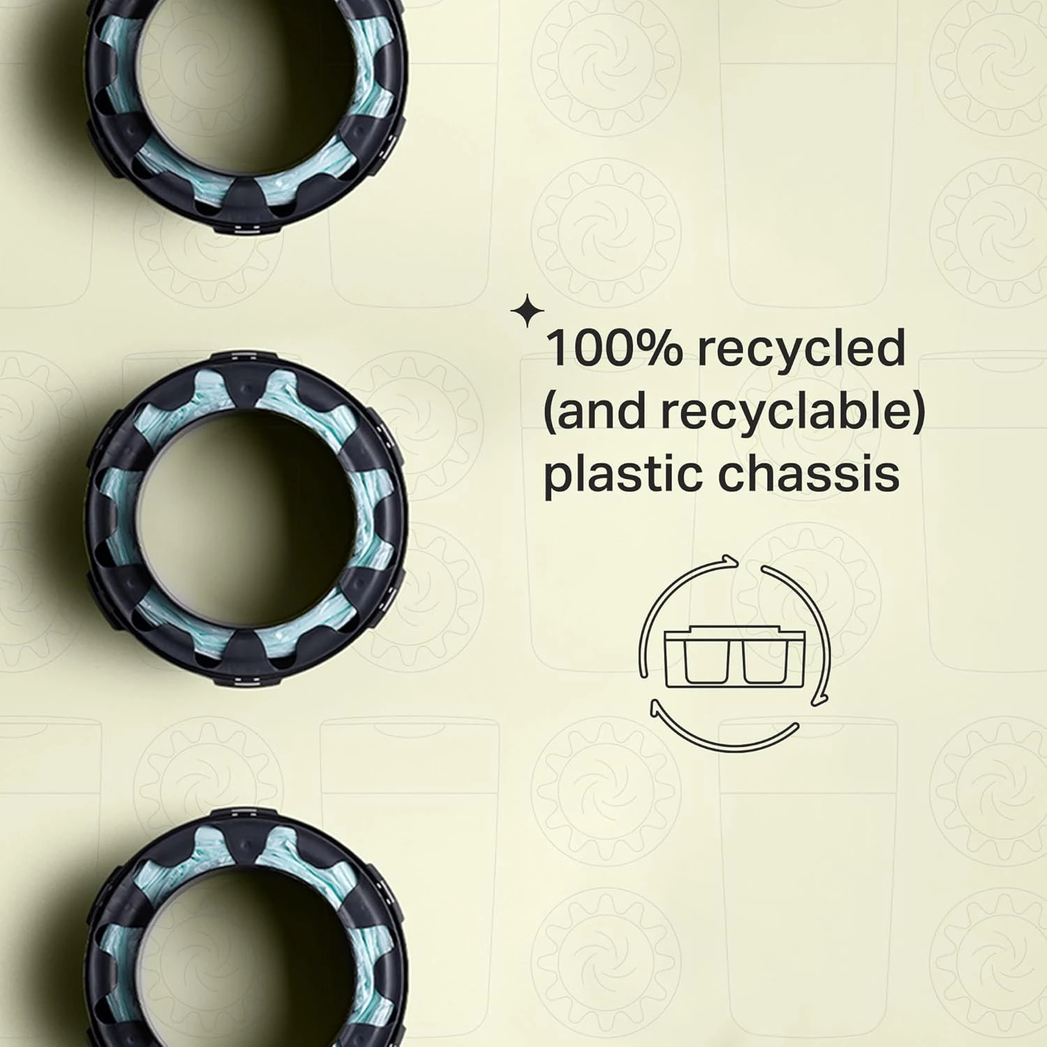 Tommee Tippee Twist and Click Advanced Nappy Bin Refill Cassettes, Multilayer, Antibacterial Film