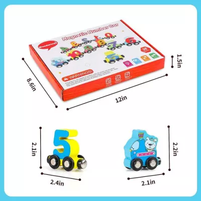 Wooden Magnetic Number Train