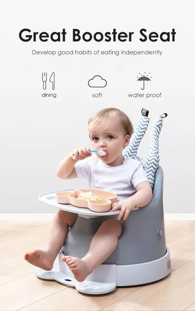 Aibedo 4-in-1 Baby High Chair – Adjustable Baby Dining & Feeding Seat for 6 Months plus, Portable Toddler Highchair for Home & Restaurant Use