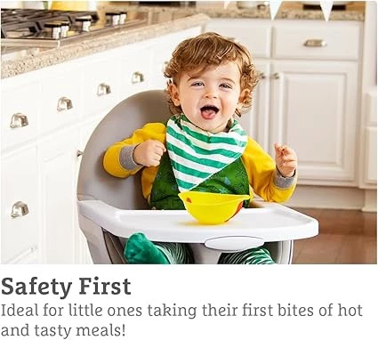 Munchkin White Hot Toddler Bowls | Baby and Toddler Feeding Bowl, 6m+, Baby Weaning Set, 3 Pack