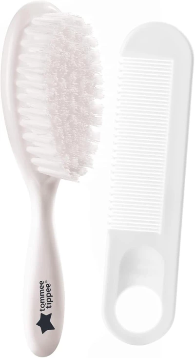 Tommee Tippee Essential Basics Brush and Comb Set, White