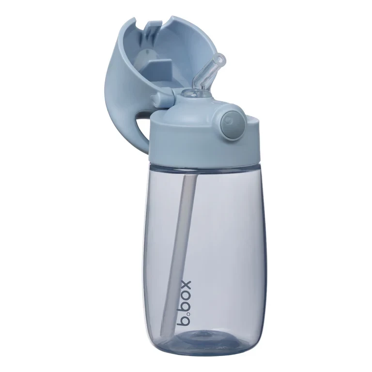 B.Box Junior Drink Bottle – Blush | 380ml Kids Water Bottle with Flip Top Straw | Leakproof, Easy Grip, BPA-Free Toddler Bottle