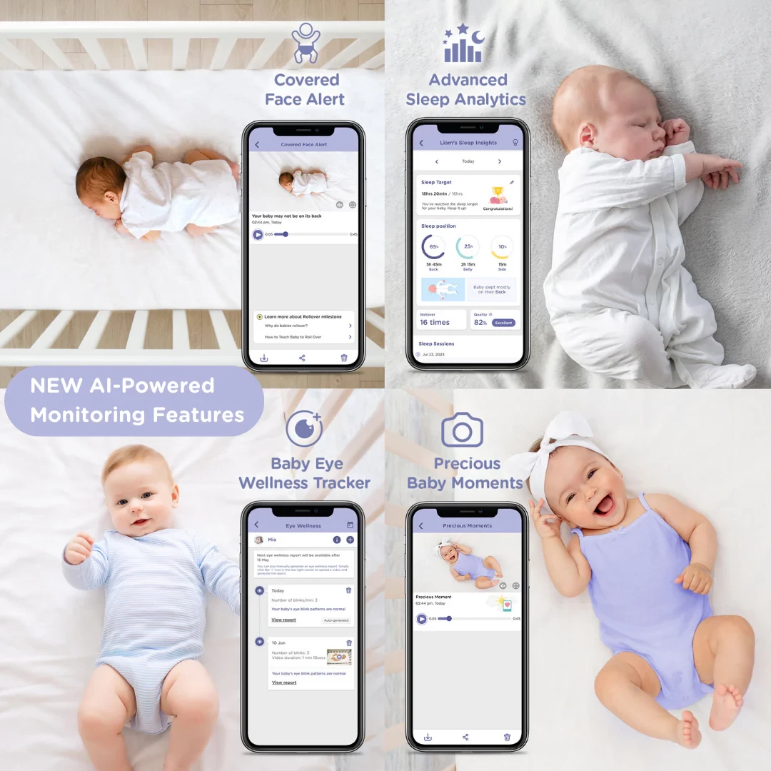 SkyVision AI Pro Twin with Adjustable Crib Mount