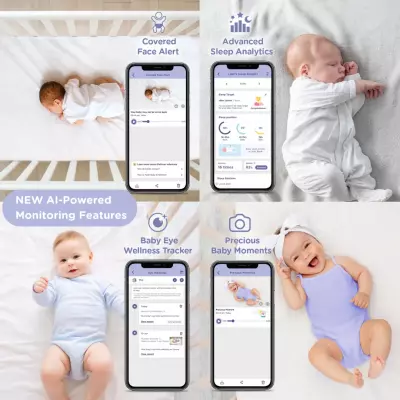 SkyVision AI Pro Twin with Adjustable Crib Mount