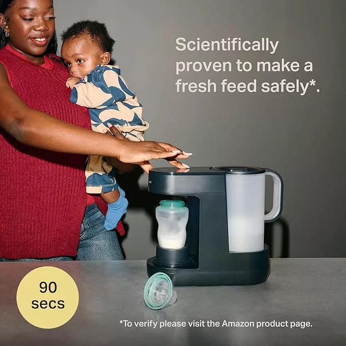 Tommee Tippee Perfect Prep Machine, Baby Bottle Formula Feed Maker with Antibacterial Water Filter, App Support, Day & Night Feed-Friendly Features, Slate