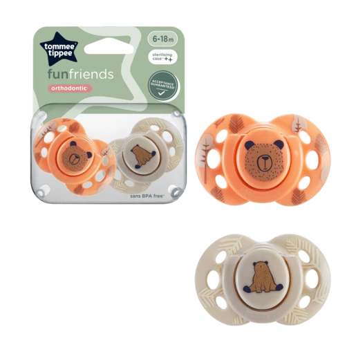 Tommee Tippee Fun Friends Soother, Pack Of 2