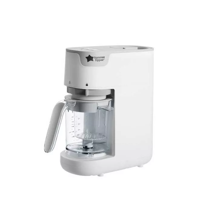 Tommee Tippee Quick Cook Baby Food Steamer Blender, all stages of weaning, 200g max capacity,  White