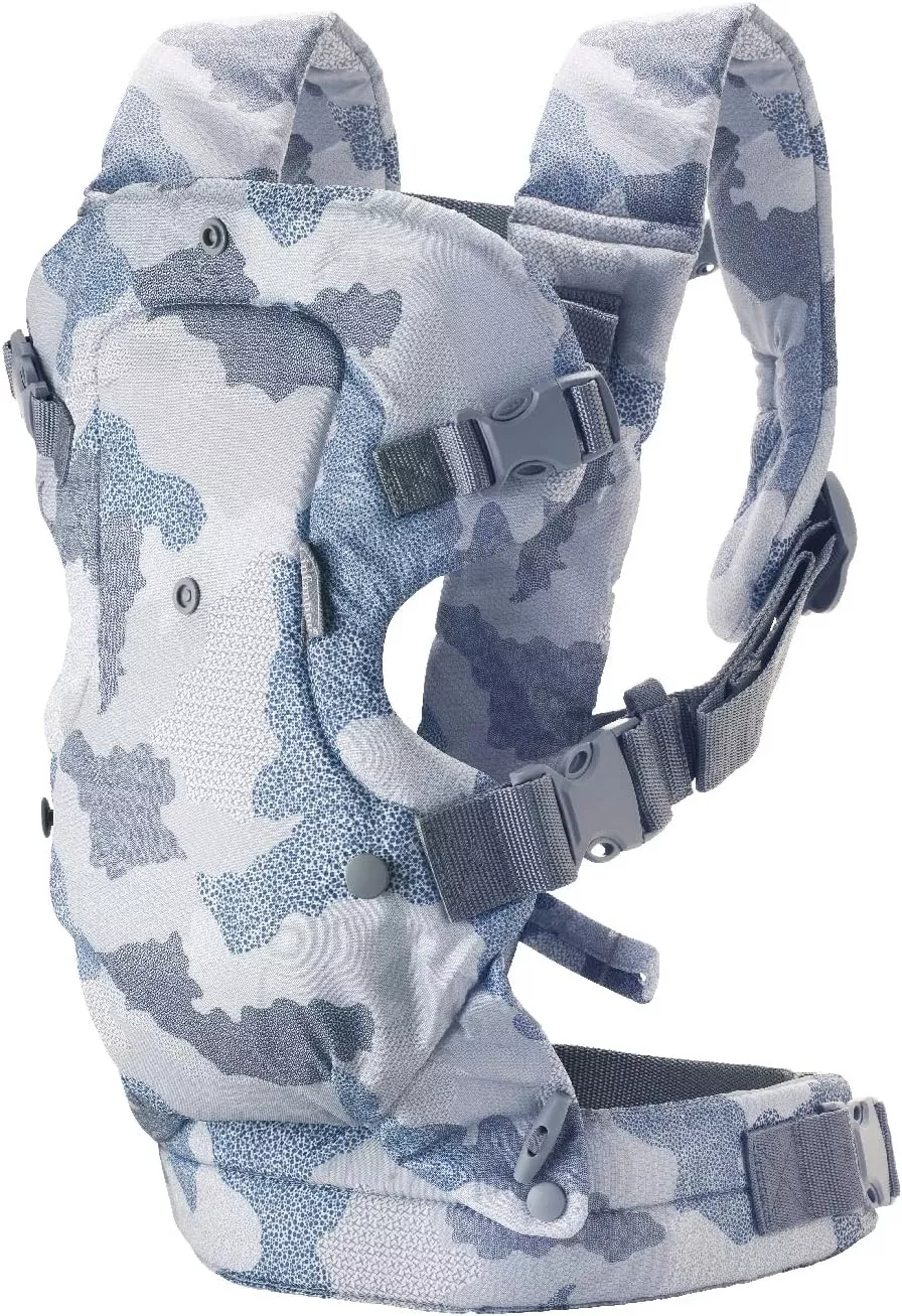 Infantino Flip Advanced 4-in-1 Carrier, Convertible Baby Carrier, Face-In & Face-Out Front and Back Carry , For Newborns & Toddlers, Camo print
