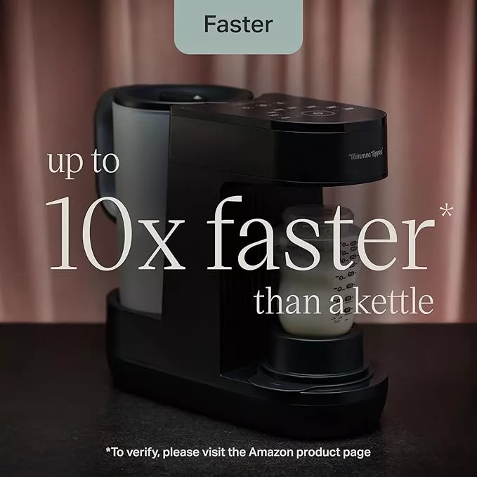 Tommee Tippee Perfect Prep Machine, Baby Bottle Formula Feed Maker with Antibacterial Water Filter, App Support, Day & Night Feed-Friendly Features, Slate