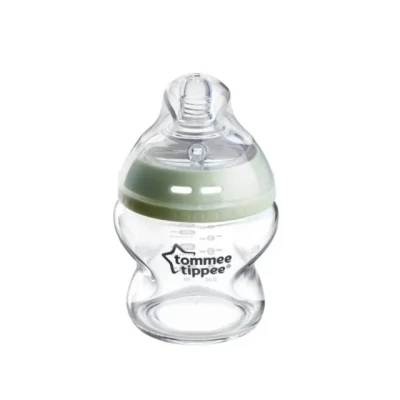 Tommee Tippee Baby Bottles, Natural Start Glass Anti-Colic Baby Bottle with Slow Flow Breast-Like Teat, 150ml, 0m+