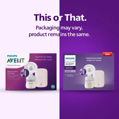 Philips Avent Electric Breast Pump – Natural Motion Technology, 3X Faster Expression, Quiet Motor, One Size Fits All, Memory Function