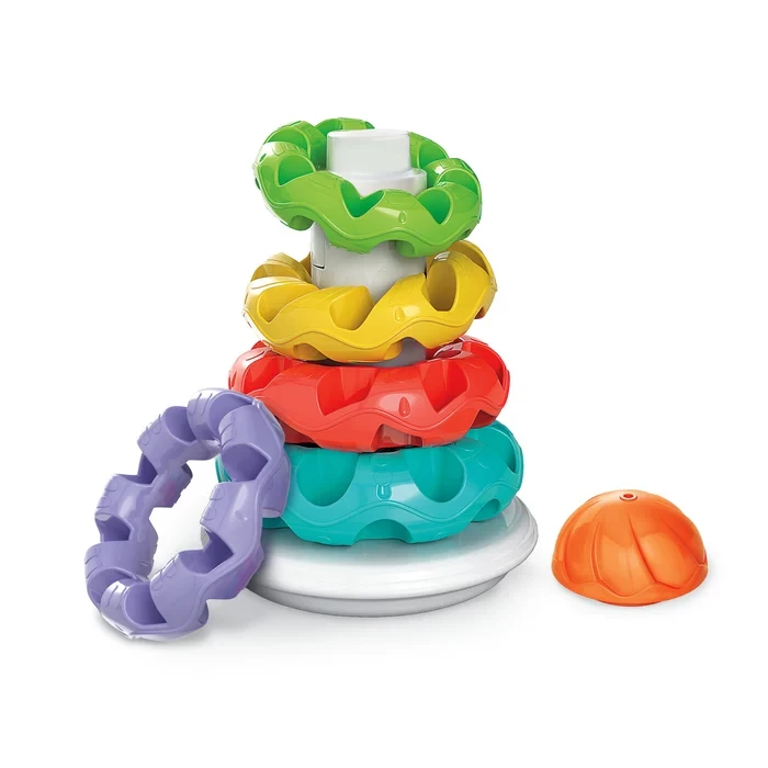Clementoni Stacking Rings, Tactile Sensory Toy for Babies aged 6-36 Months